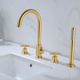 Brushed gold 4 hole installation