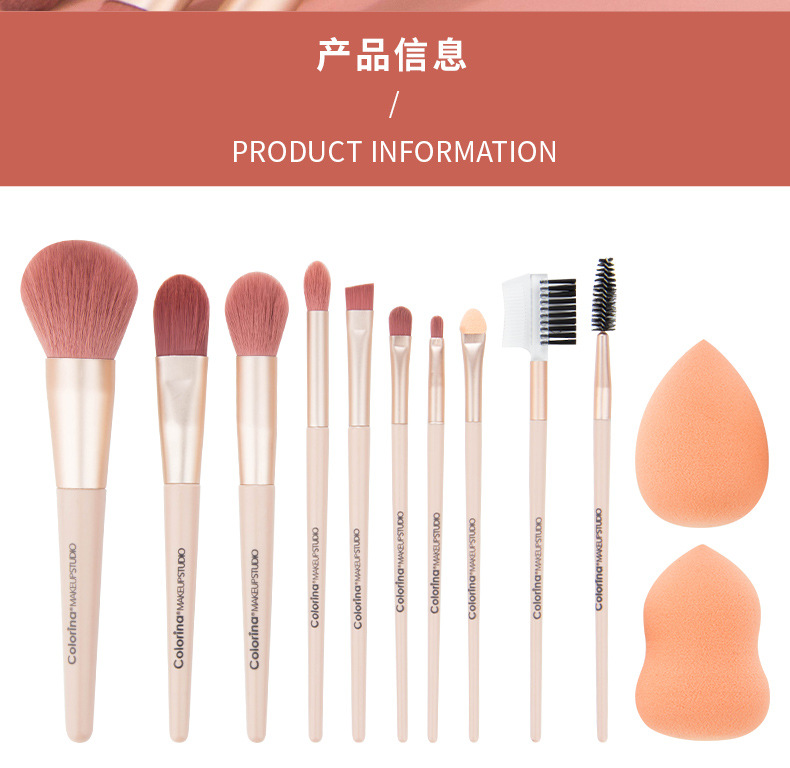 Cross-border export foundation brush, colored makeup brush set, complete set of loose powder, eyeshadow, lip brush, concealer box, beauty tools Application Scenario