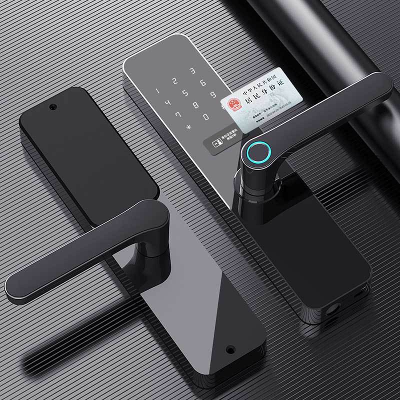 Puerta de madera cerradura TTLOCK ventilador solo apartamento cerradura de huella digital graffiti cerradura inteligente TUYA B & B alquiler contraseña bloqueo