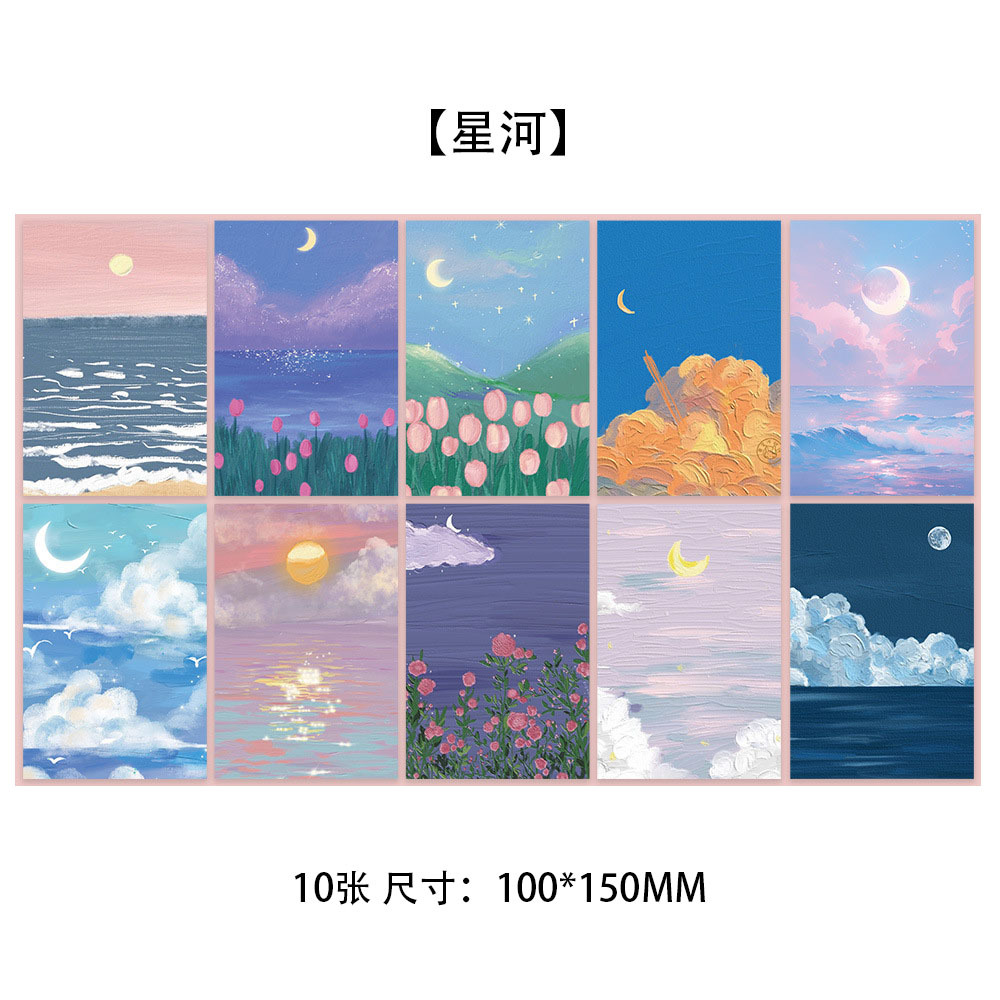 10 tarjetas de tinta micro tarjetas postales de dibujos animados de alto nivel dormitorio posters de pared decoración de fondo pegatinas de pared