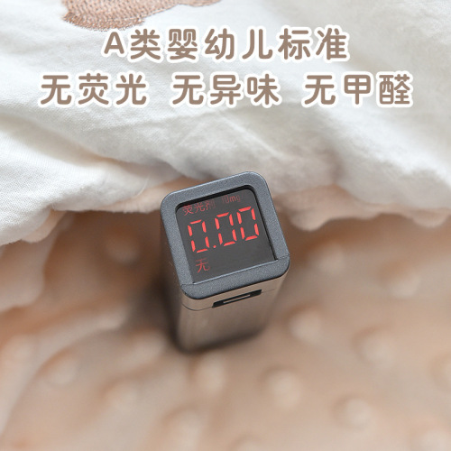 Baby Class A Cotton Quilt Baby Pure Cotton Embroidered Bean Velvet Thickened Quilt Adult Autumn and Winter Large Comfort Quilt