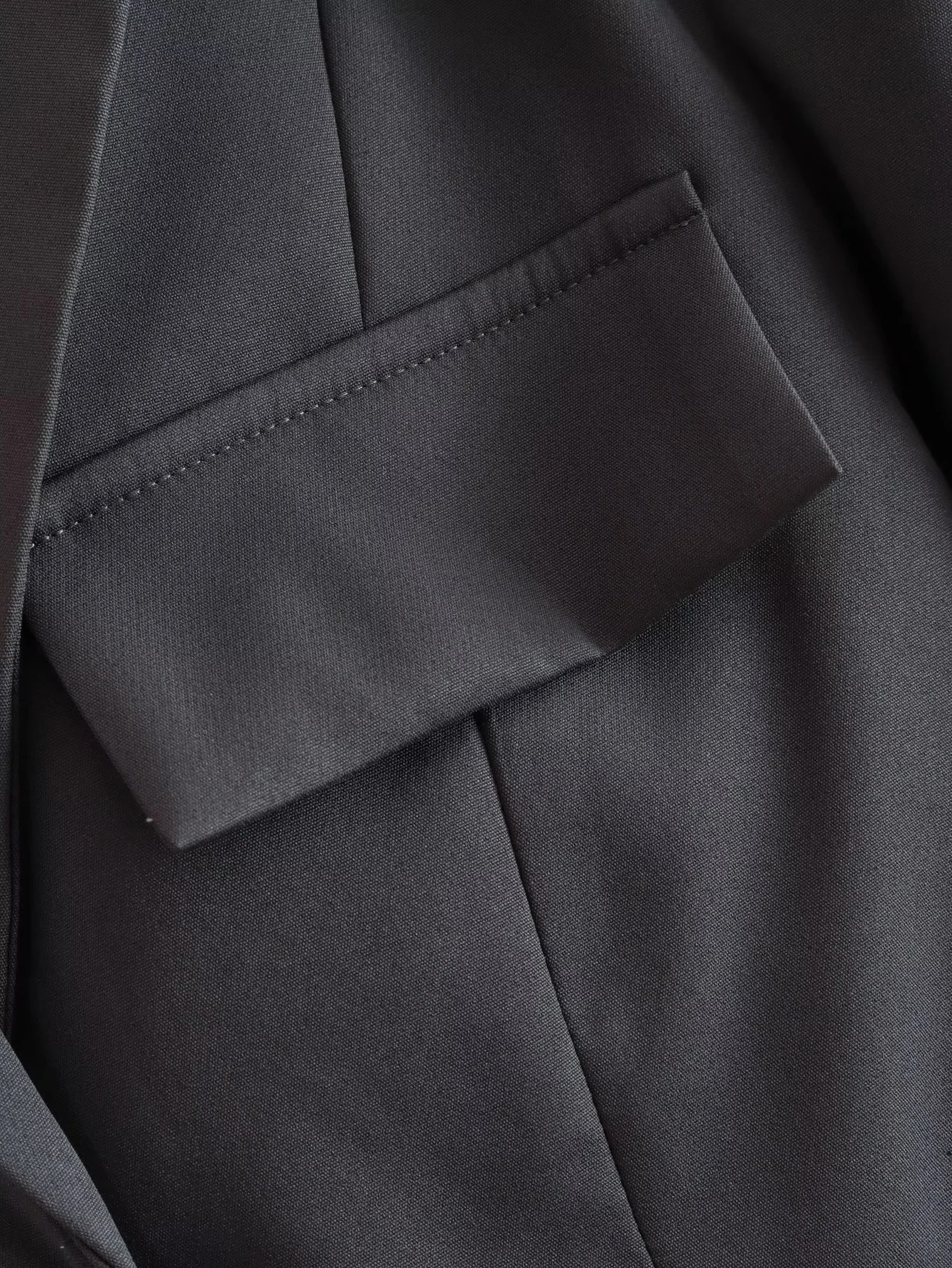 Damkläder Y2K nytt temperament smal ficka lapel kort kostymjacka asymmetrisk topp 8BS9672_voghion.com