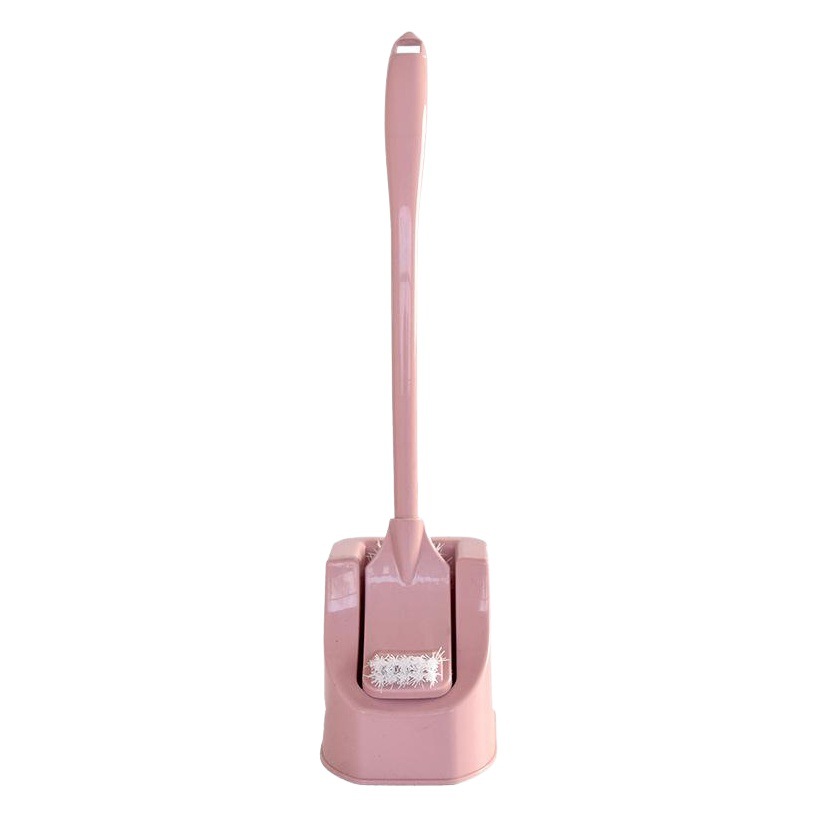 Toilet Brush with No Dead Corners, Plastic Toilet Cleaning Brush with Extended Handle, Easy to Use, with Base, Toilet Brush Set