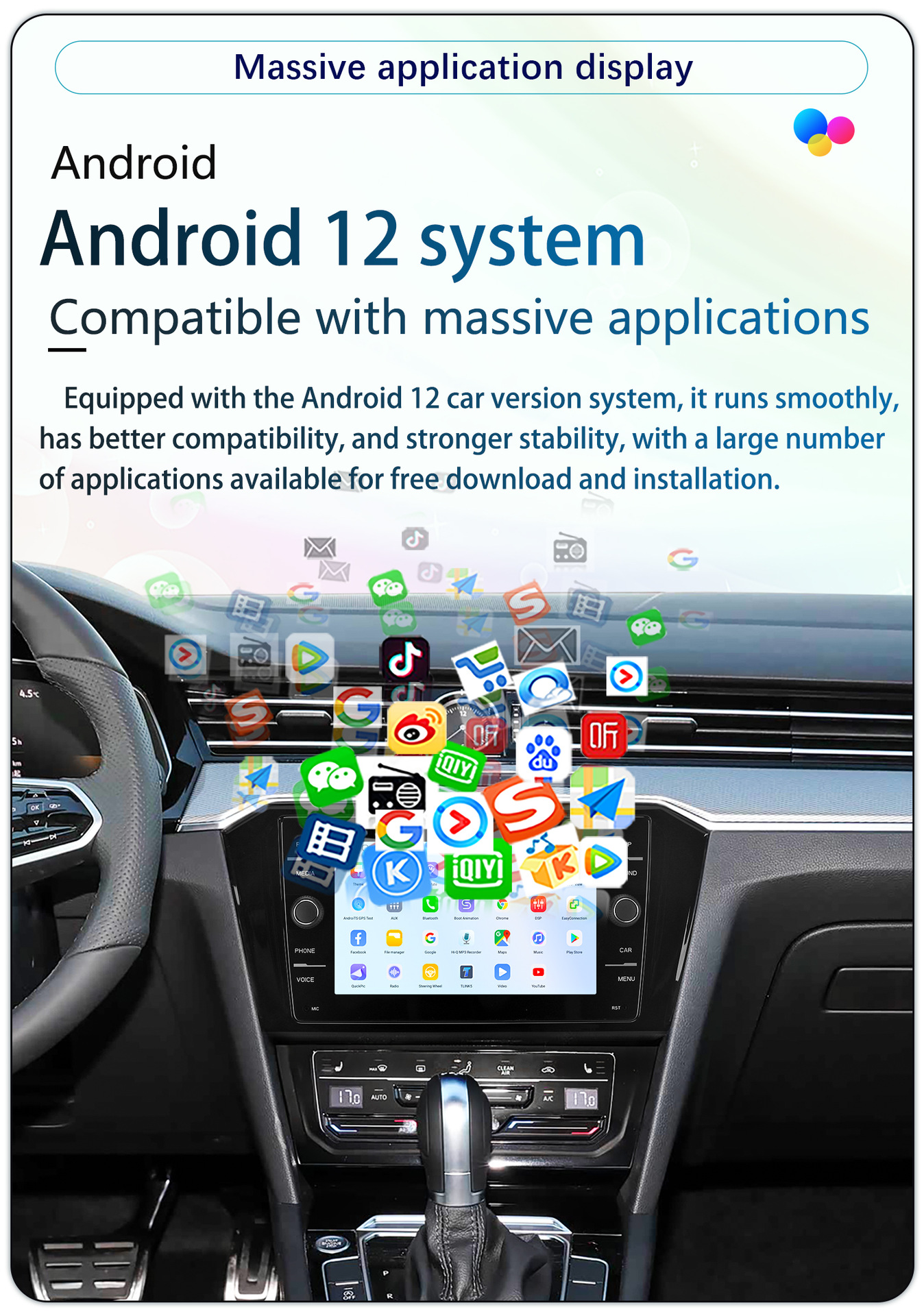 Suitable for 8inch Volkswagen Magotan B8 Low-End Models to Upgrade to High-End Android Central Control Large-Screen Android Reversing Image Navigation System