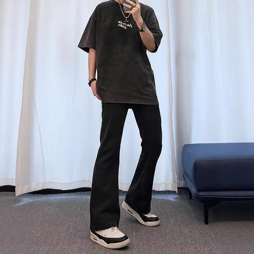 Men's Summer New Trend American Vibe Retro Straight Leg Wide Leg Pants