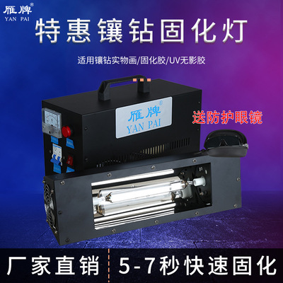 Wild card 1000W portable UV Curing machine Curing lamp Decorative painting Diamond UV UV Solidify lighting Fixed machine