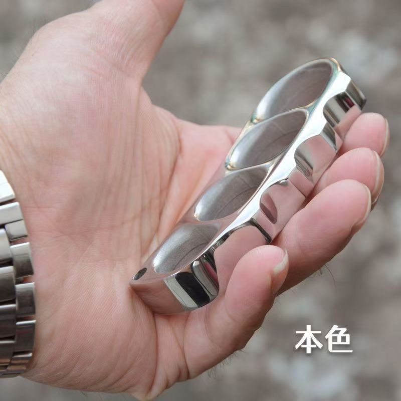 Thickened Stainless Steel Pure Steel Knuckle Duster Window Breaker Self-Defense Anti-Wolf Car-Mounted Tiger Fist Outdoor Hand Support Pea Self-Defense