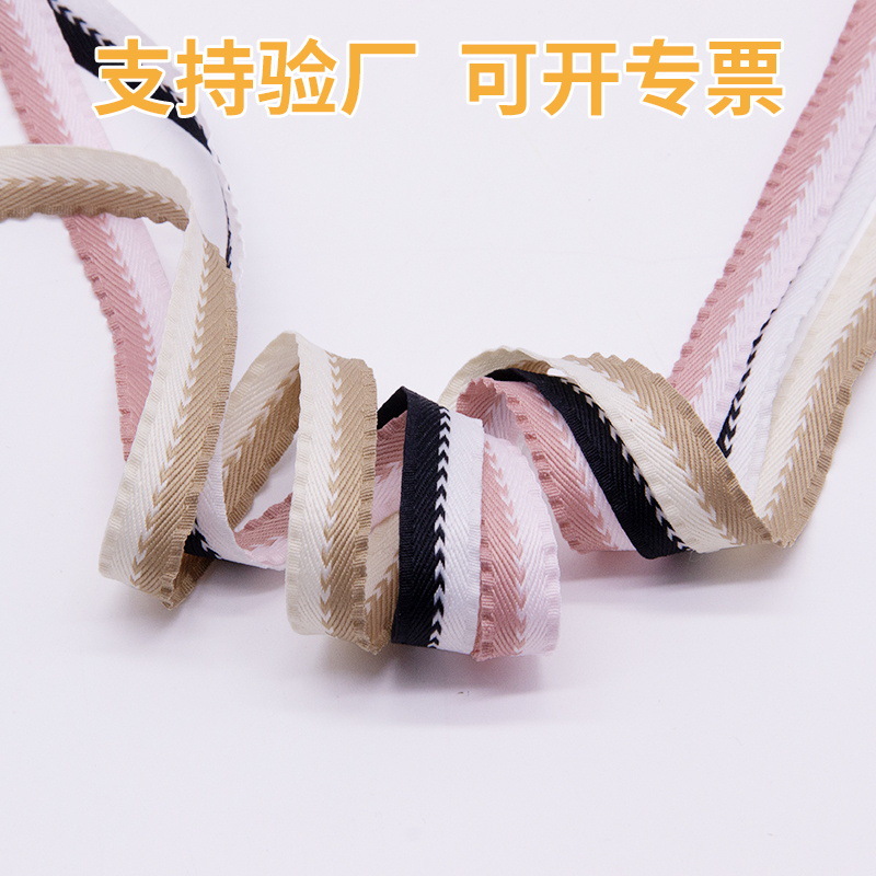 Tianyi Beauty diy toque de cabello diy cinta de encaje bicolor 1.2cm herringbone cinta de encaje bicolor