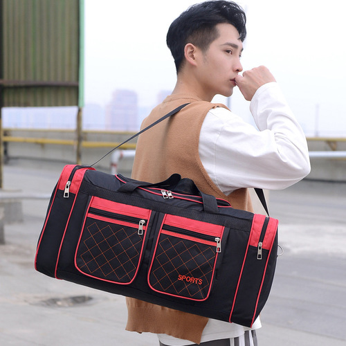 Short Trip Business Bag with Extra Large Capacity, Unisex Hand Carry Luggage Bag, Simple Shoulder Travel Bag for Outdoor Work
