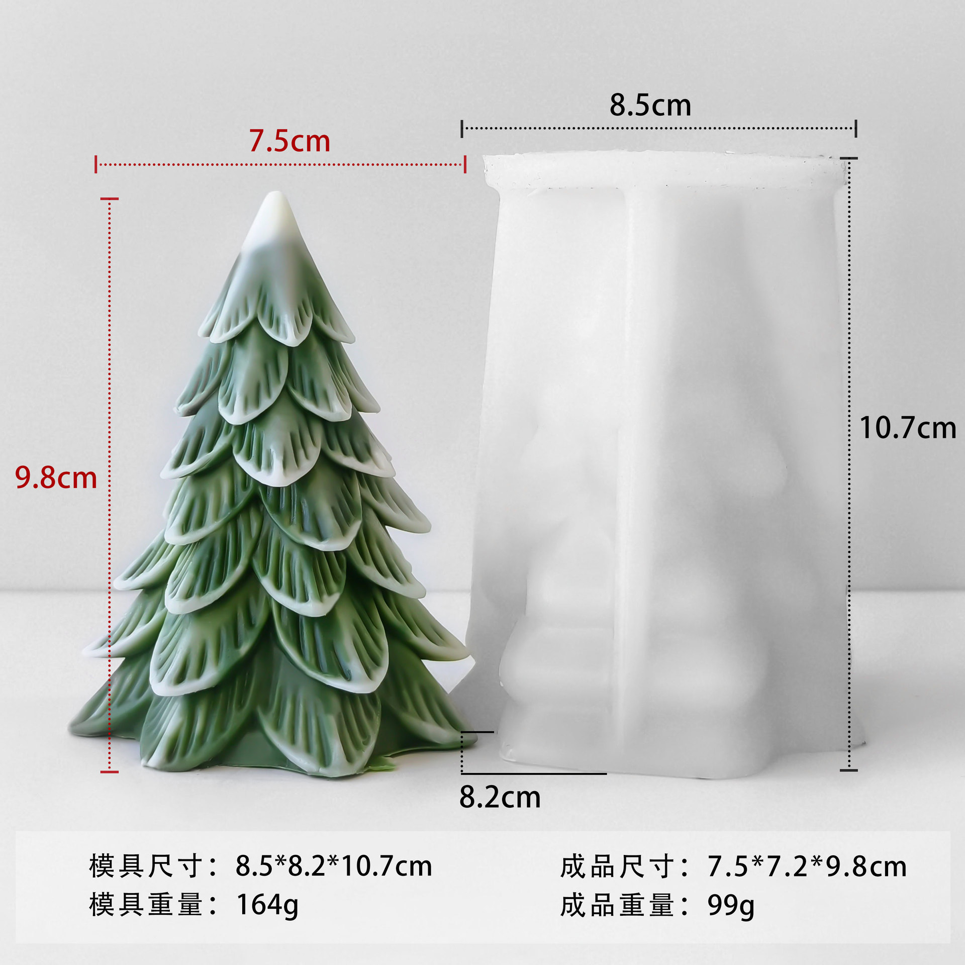 Jiahui árbol de Navidad banana molde DIY decoración de Navidad barra magnética vela adornos abrasivos