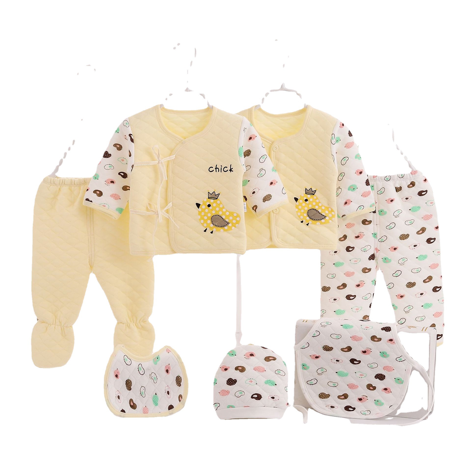 Suministro directo de fábrica nuevo conjunto infantil de siete piezas bebé recién nacido 0-3 meses bebé masculino ropa interior femenina bebé traje de los niños