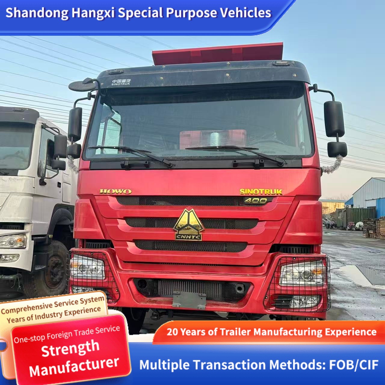 Howo Eight-Wheel Dump Truck with Weichai 400Hp Engine, Customized 10-Wheel Howo Dump Truck for Export