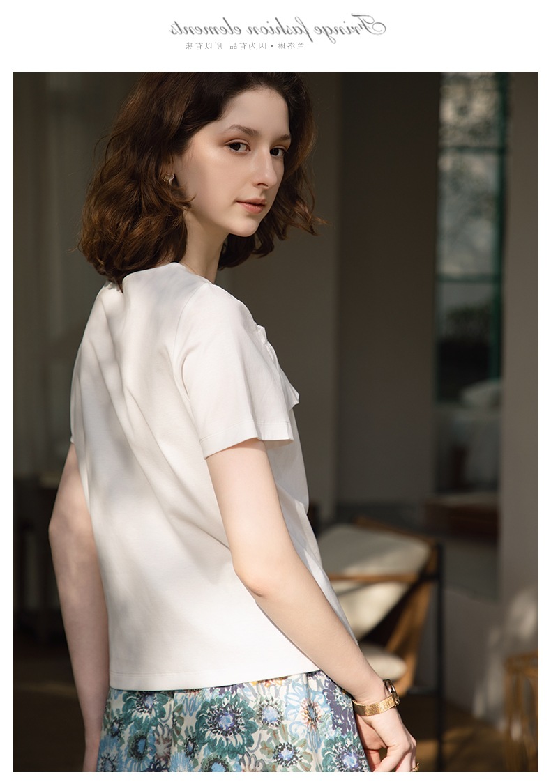 GraceChic GraceChic European Fashion Patchwork Ruffled Lace Top For Women 2025 Summer New Stylish White Versatile Youthful Blouse_voghion.com