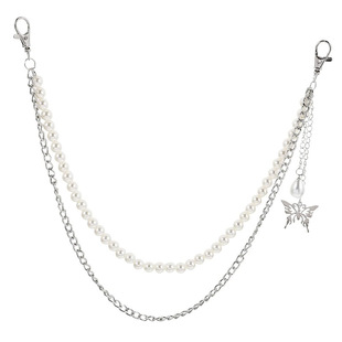 Cross-Border Women's Fashion Personality Pearl Metal Five-Pointed Star Pants Chain Women's Street Style Popular Versatile Pants Chain