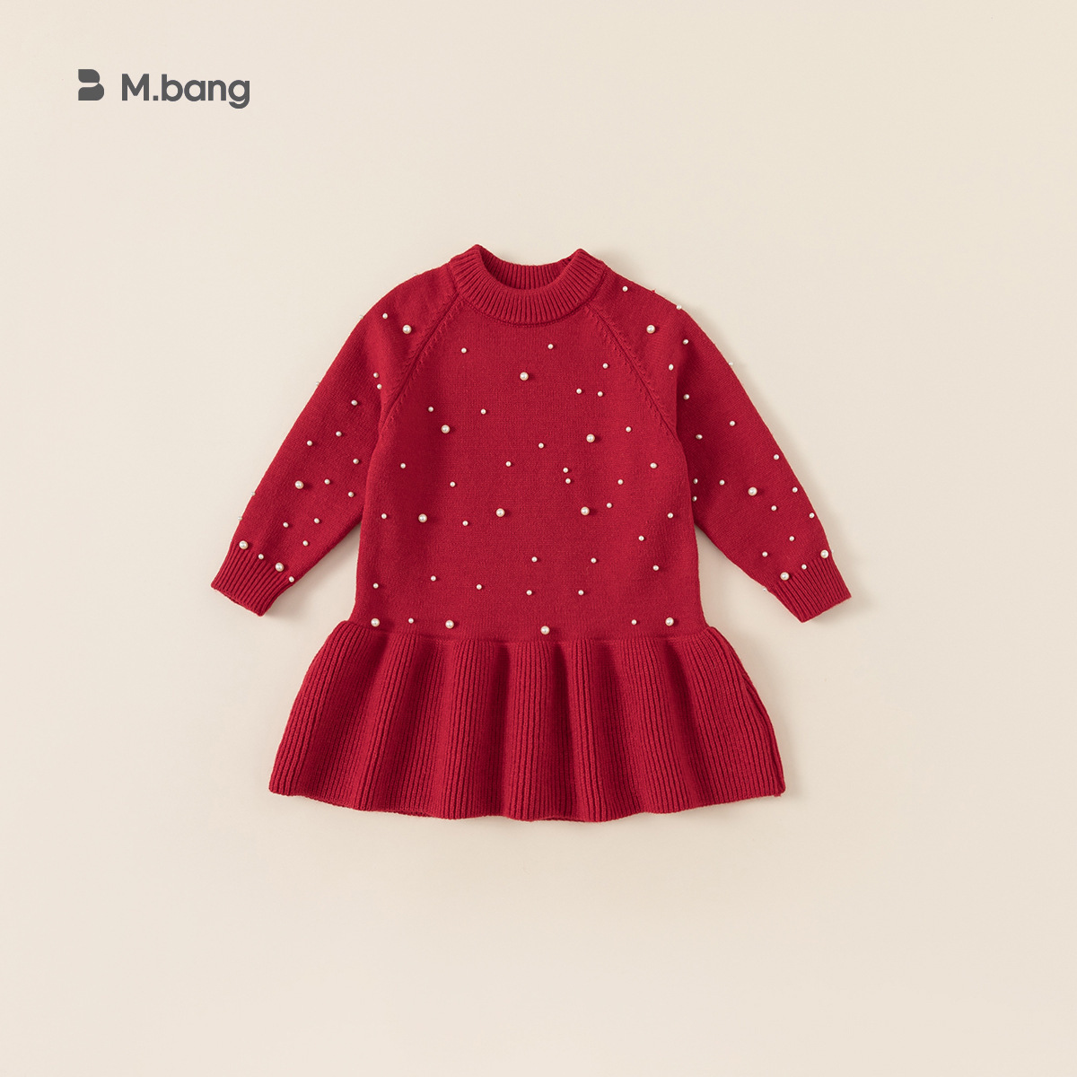 Yoobao ropa infantil suéter de niña invierno nuevo vestido rojo vestido vestido de Año Nuevo vestido vestido de punto bebé