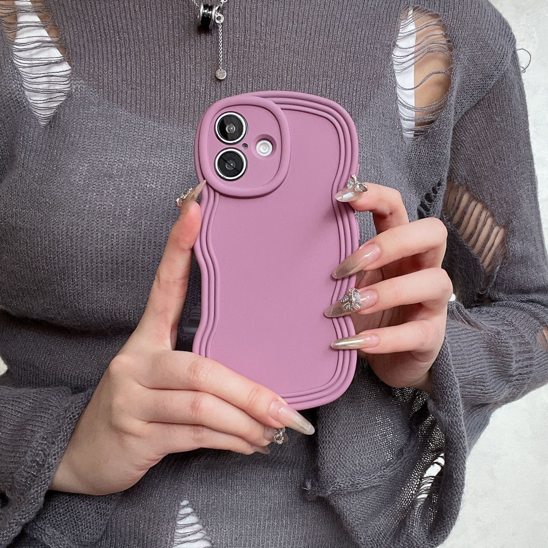55g Weight iPhone Applicable Brands Phone Cases Classification Silica Gel Material Solid Color Pattern Simple Style Style Silica Gel Solid Color Simple Style Phone Cases Phone Accessories 7