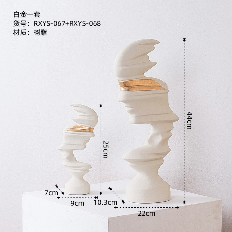 リビングルームの置物は軽くて豪華で高級な雰囲気のお酒棚の装飾品です。