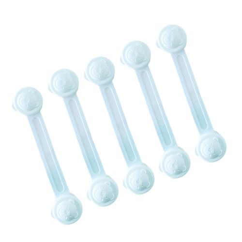 2024 Bear Model Multifunctional White Extended Baby Safety Lock Baby Double Snap Children's Drawer Lock 16CM