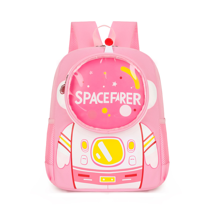 Jardín de infantes bolsas escolares de dibujos animados astronautas gran capacidad mochila de niños y niñas impresión de aire extranjero mochila infantil