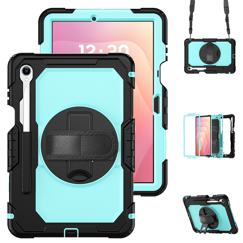 Suitable for Samsung Tab S11 X730 Tablet Case Strap Anti-Fall Samsung A11+A9 Rotating Stand Protective Cover