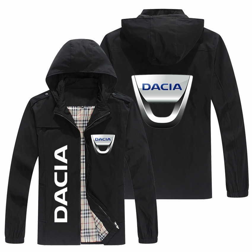 Demi-season jacket for leisure with zipper with hood