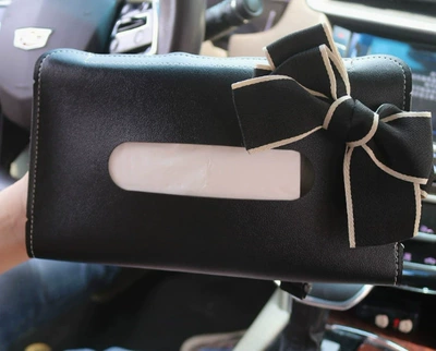 Car Creative Cartoon Tissue Box Multimediya və saxlama aksesuarları - black-sun-visor-paper-cover