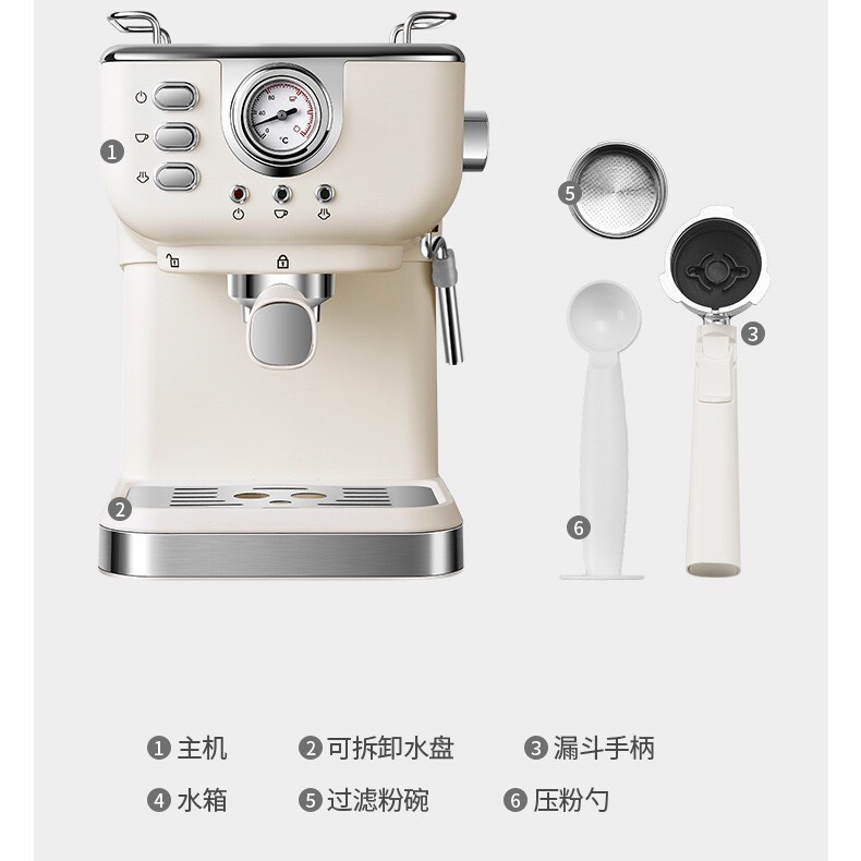 Cross-Border Coffee Machine for Home Use, Italian-Style Semi-Automatic with Milk Frothing, 20Bar Golden Extraction Pressure Cross-Border Coffee Machine for Home Use, Italian-Style Semi-Automatic with Milk Frothing, 20Bar Golden Extraction Pressure