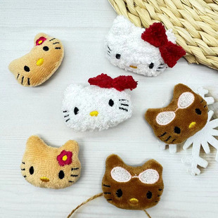 Plush Kitten Doll Children's Cartoon Brooch Accessories Clothing Hat Socks Hairpin Headwear Decoration Accessories Wholesale