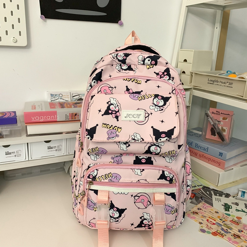 Mochila de estudiantes de moda transfronteriza de gran capacidad, mochila de estudiantes de secundaria y secundaria, nueva mochila de hombro Kulomi
