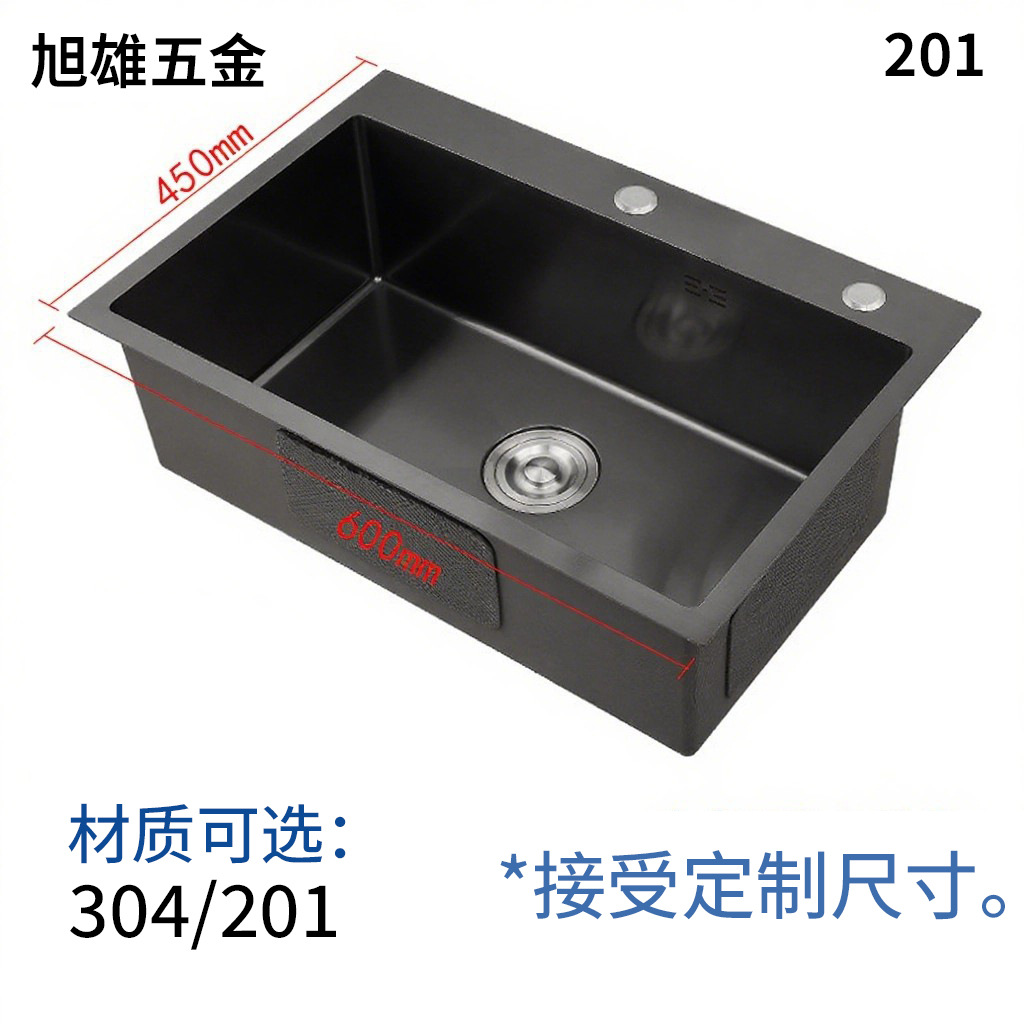 Cocina de acero inoxidable lavabo de acero inoxidable lavabo de doble ranura de una sola ranura lavabo integral espesado lavabo manual lavabo de platos