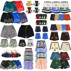 在庫あり RHUDE ショーツ レタープリント カジュアル カラーブロック ルーズ ハイストリート トレンド ブランド 5点式ビーチパンツ