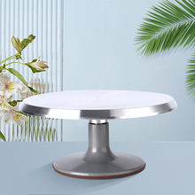 厂家直供12寸铝合金转台蛋糕转盘裱花台旋转抹面裱花转盘烘焙工具