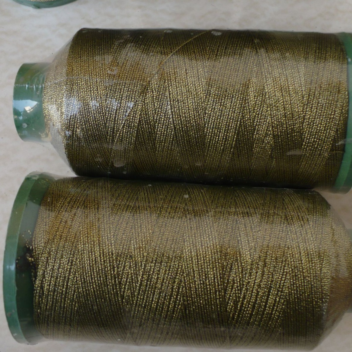 0.3mm吊粒金线绕轴管深金黄色拧线圣诞工艺挂件浅咖色塑料绳