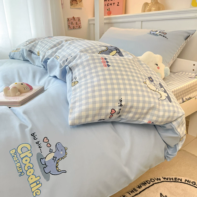 Children's cartoon set, cute bedspread for students, 3 piece set, bedding