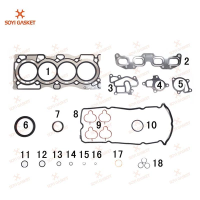 QR25DE 10101-ea025 engine repair kit accessories valve cover pad intake manifold pad oil seal (Cylinder and parts)