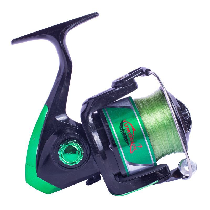 Rueda de pesca con línea de pesca rueda de pesca rueda giratoria rueda de pesca de engranaje de metal rueda de pesca de mar rueda de pesca de mar comercio mayorista