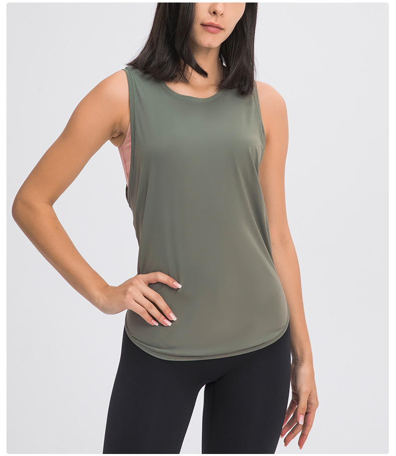 98g Weight Solid Color Pattern Grey, White, Pink, Purple, Green, Blue, Yellow, Black Color Solid Color Active Tops 3