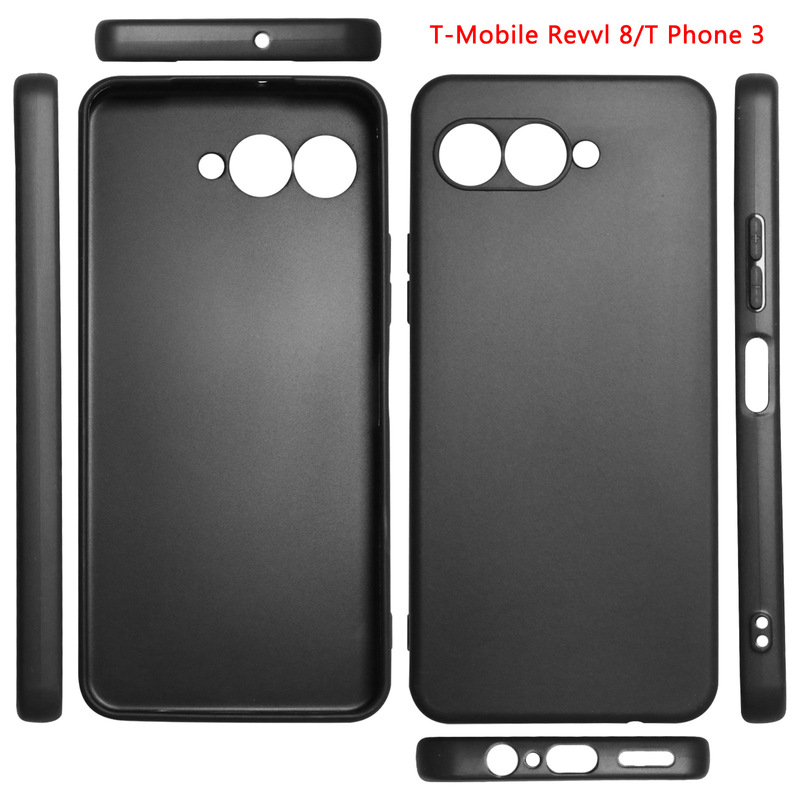 Suitable for T-Mobile Revvl 8 Pro Matte Phone Case Revvl 6 5g Black Soft Rubber Protective Case
