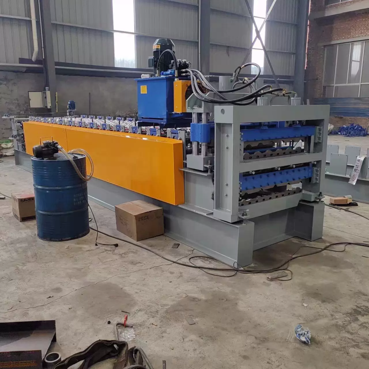 三层不锈钢压瓦机水波纹彩钢瓦设备不锈钢板成型机