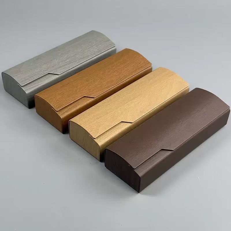 Caja de gafas de madera cuadrada de alta calidad, caja de gafas de rayas de madera, gafas de hoja polarizadas por mayor image 1