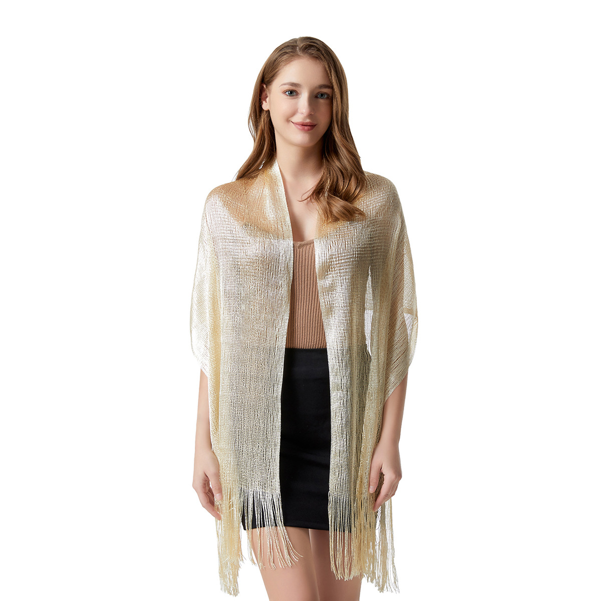 Women's Fashion Solid Color Polyester Tassel Shawls display picture 25