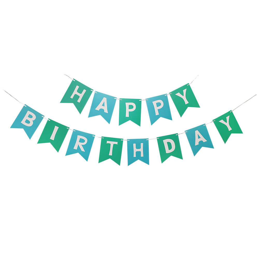 20cm grande dorando cumpleaños fishtail bandera dorando cumpleaños carta tire de la bandera de la fiesta de cumpleaños decoración tire de la bandera de la flor