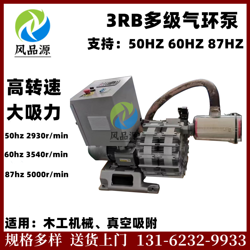 开料机气环泵3RB 350-2AAT56 4KW7.5KW 50hz60hz87hz高转速风机
