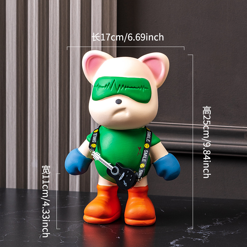 25 cm agarra el oso verde con la guitarra