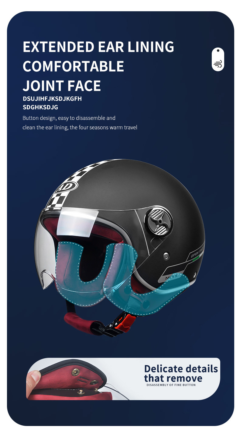 3C Certified Electric Motorcycle Helmet for Women and Men