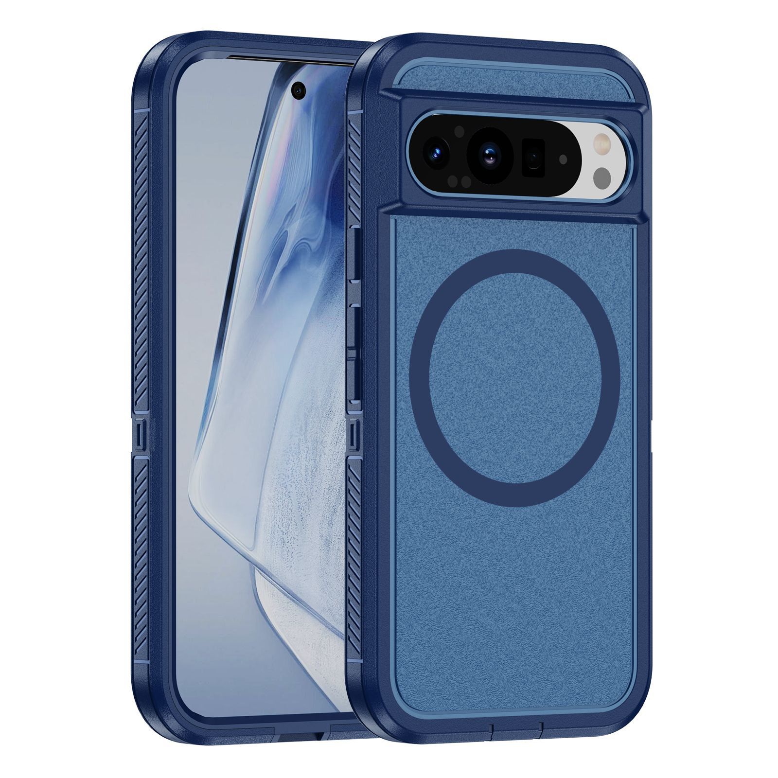 Aplicable a Google Pixel9ProXL Guardian Funda para teléfono móvil con succión magnética Funda protectora tres en uno antideslizante y antiarañazos
