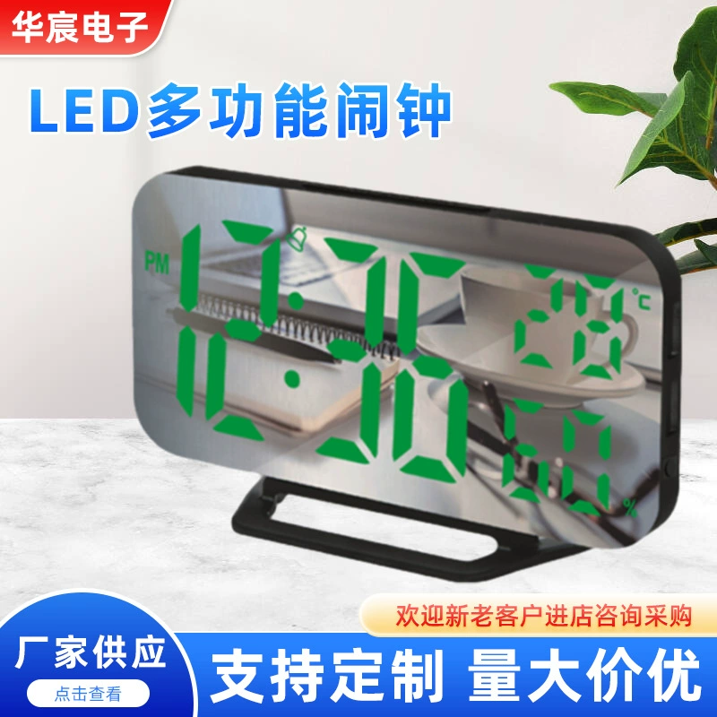 Фабрика спот светодиодный многофункциональный будильник с цифровыми часами USB ультратонкий большой экран дисплей электронные часы