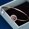 Elegant retro fashionable advanced golden women's bracelet, simple and elegant design, high-quality style