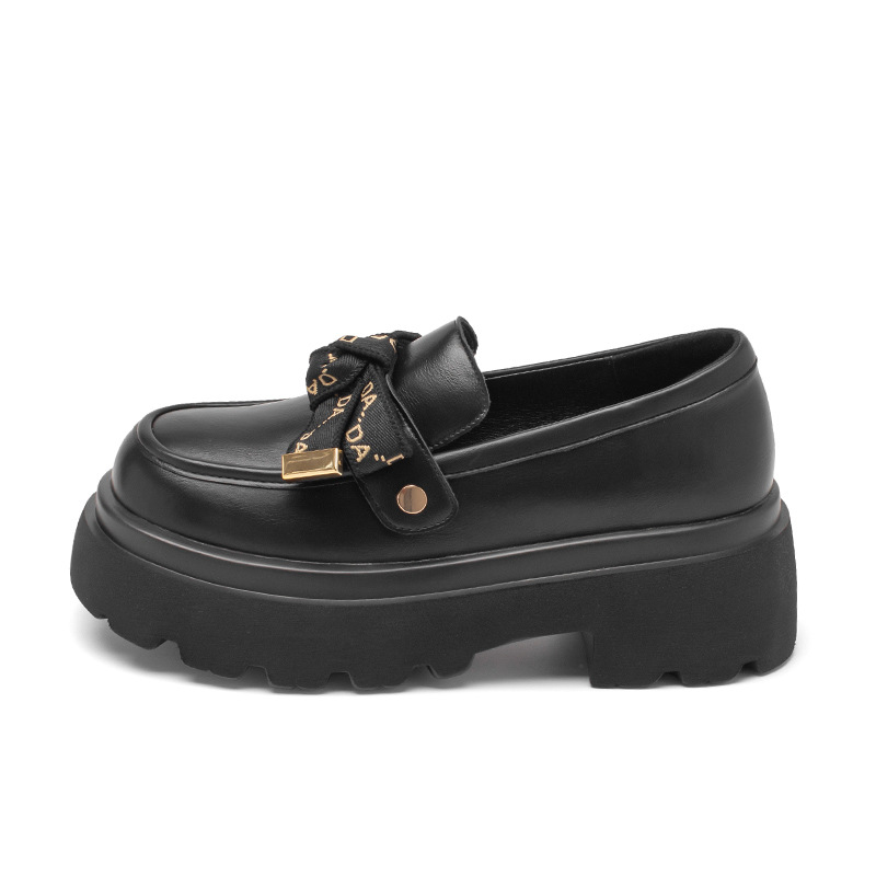 Mocasines Augusden para Mujer, Otoño/Invierno 2025, Estilo Británico Retro, Elegantes, con Suela Gruesa, Zapatos a la Moda