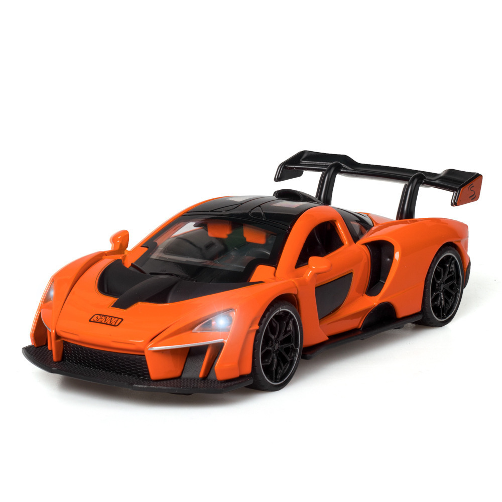 Xinao aleación coche modelo 1:32 McLaren Senna coche deportivo Tire hacia atrás desarrollo sonido luz juguete coche modelo adornos